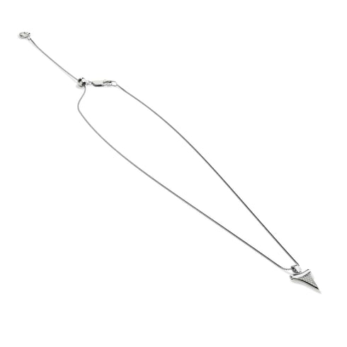 Shark Tooth Infinity Clasp Necklace by Lauren Howe | .925 Sterling Silver | Crystal