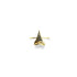 Shark Tooth Ring by Lauren Howe | .925 Sterling Gold Vermeil | Black Crystal