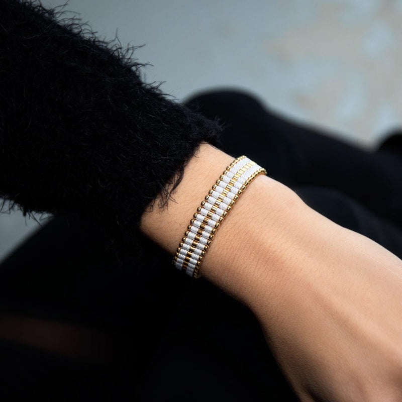White | 18k Gold | Amici Bracelet