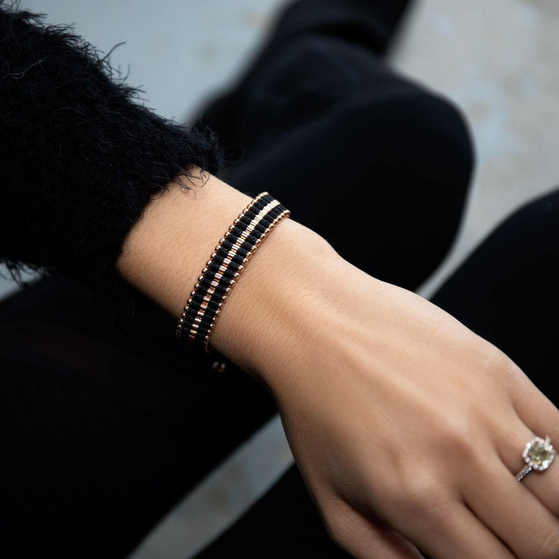Black | 18k Rose Gold | Amici Bracelet