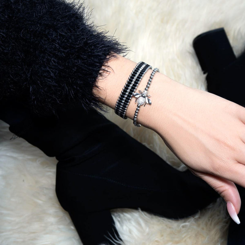 Black | Silver | Amici Bracelet