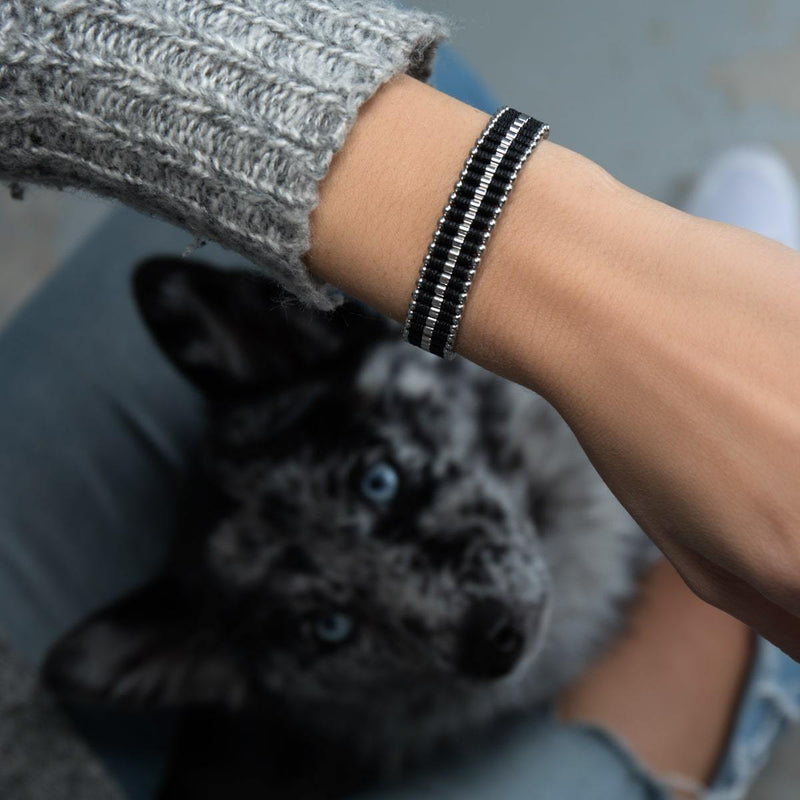 Black | Silver | Amici Bracelet