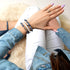 Blue Aventurine | Silver | Balance Gemstone Macrame Bracelet