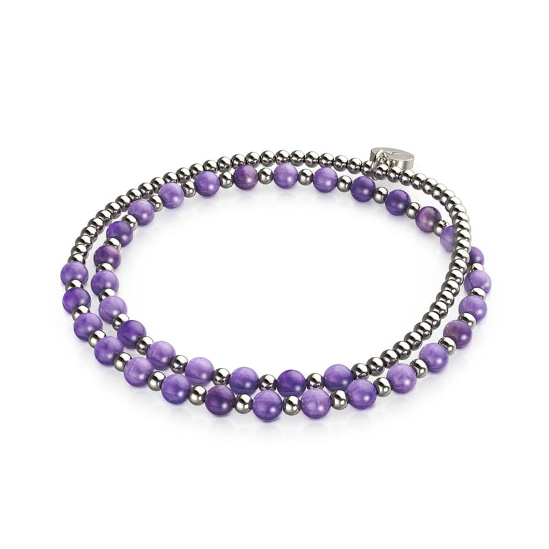 Amethyst x White Gold | Boho Gem Wrap