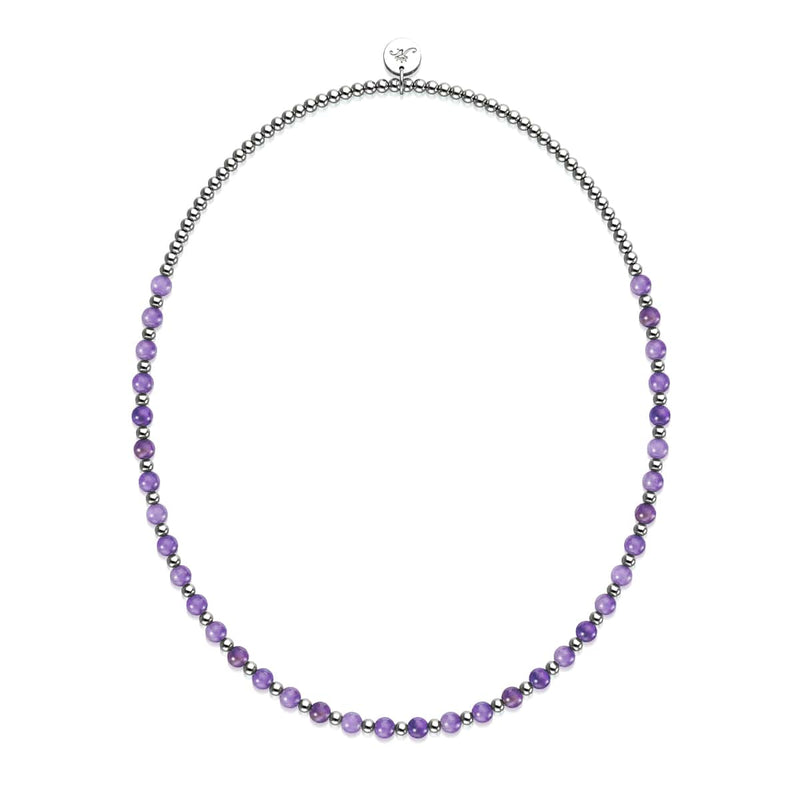 Amethyst x White Gold | Boho Gem Wrap