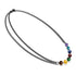 Rainbow Chakra | 7 Gemstone Chain Necklace | Gunmetal