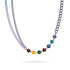 Rainbow Chakra | 7 Gemstone Chain Necklace | Unicorn Silver