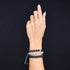 Charcoal | .925 Sterling Silver | Cheshire Glass Bracelet
