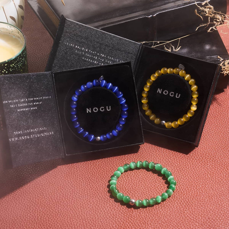 Midnight Watch | .925 Sterling Silver | Cheshire Glass Bracelet