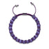 Purple | Silver | Cheshire Glass Double Macrame Bracelet
