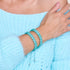 Teal | Silver | Cheshire Glass Double Macrame Bracelet