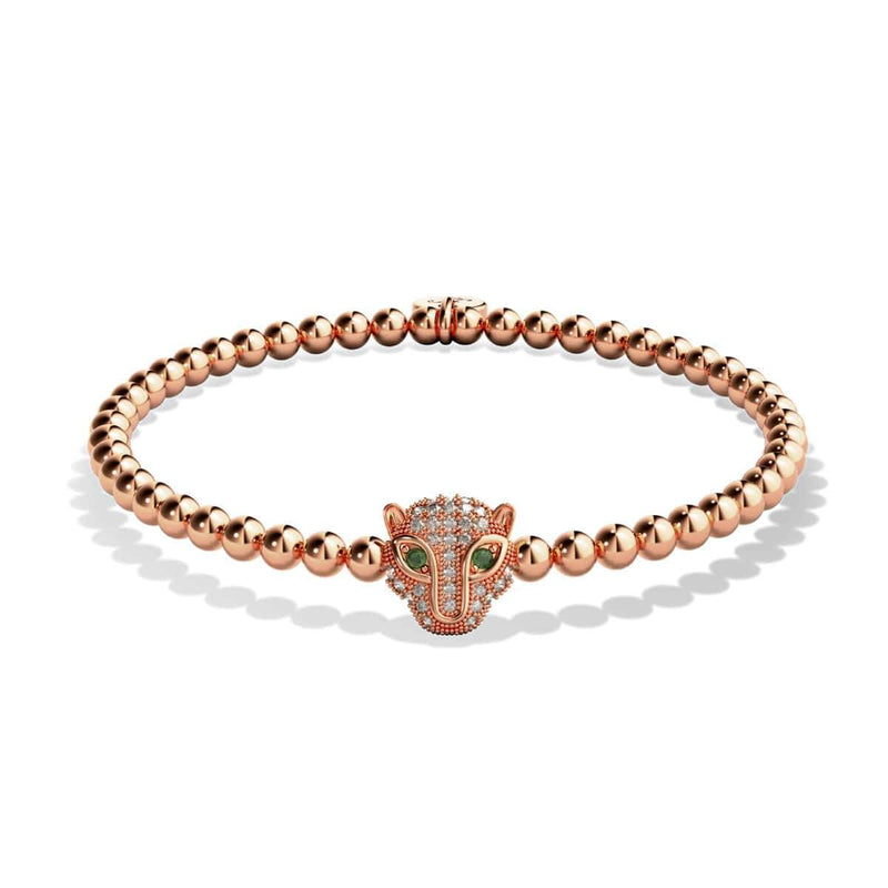 Fierce | 18k Rose Gold | Crystal Cat Bracelet