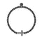 Blessed | Gunmetal | Crystal Cross Charm Bracelet