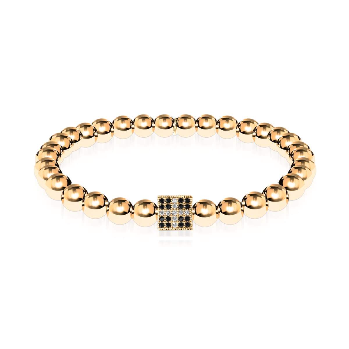 Lucky | 18k Gold | Crystal Dice Charm Bracelet