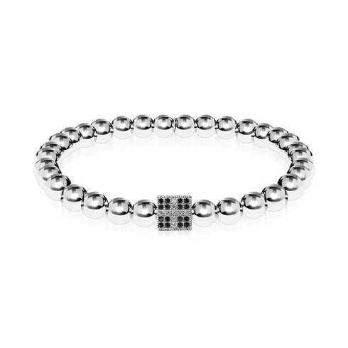 Lucky | Silver | Crystal Dice Charm Bracelet