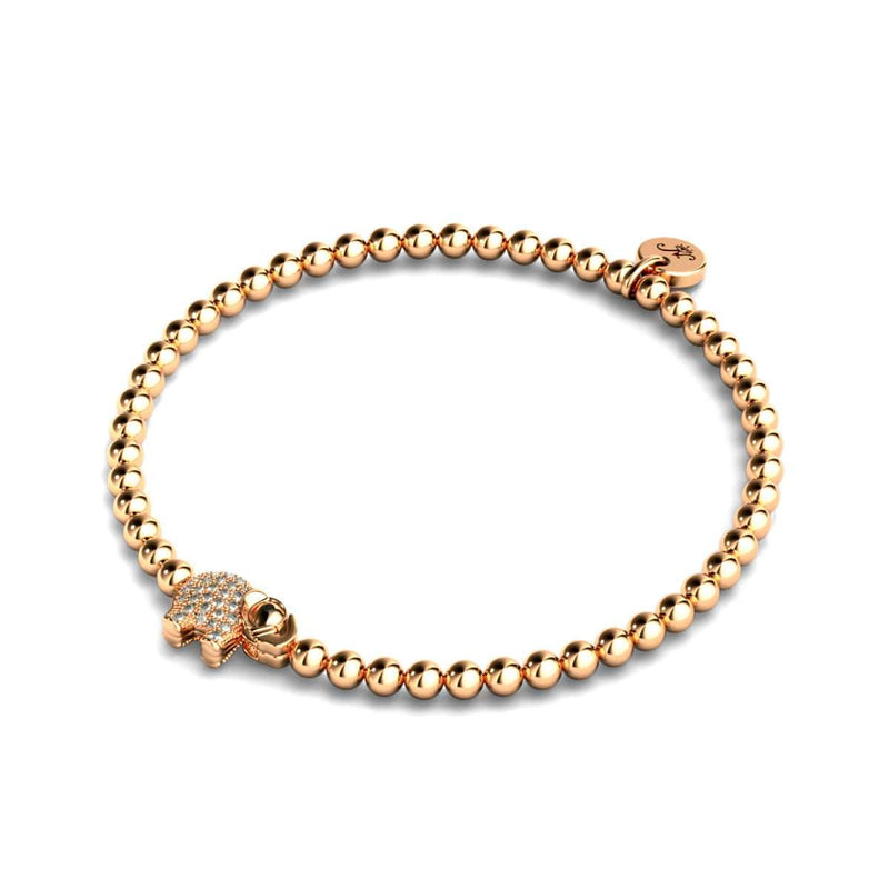 Sanctuary | 18k Rose Gold | Crystal Elephant Charm Bracelet