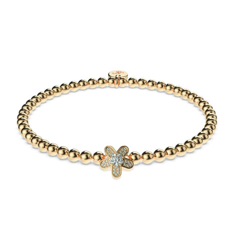 Flower Power | 18k Gold | Crystal Charm Bracelet