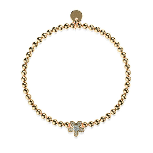 Flower Power | 18k Gold | Crystal Charm Bracelet