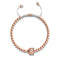 Crystal Fox | 18k Rose Gold | White | Macrame Charmballa Bracelet
