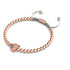 Crystal Fox | 18k Rose Gold | White | Macrame Charmballa Bracelet