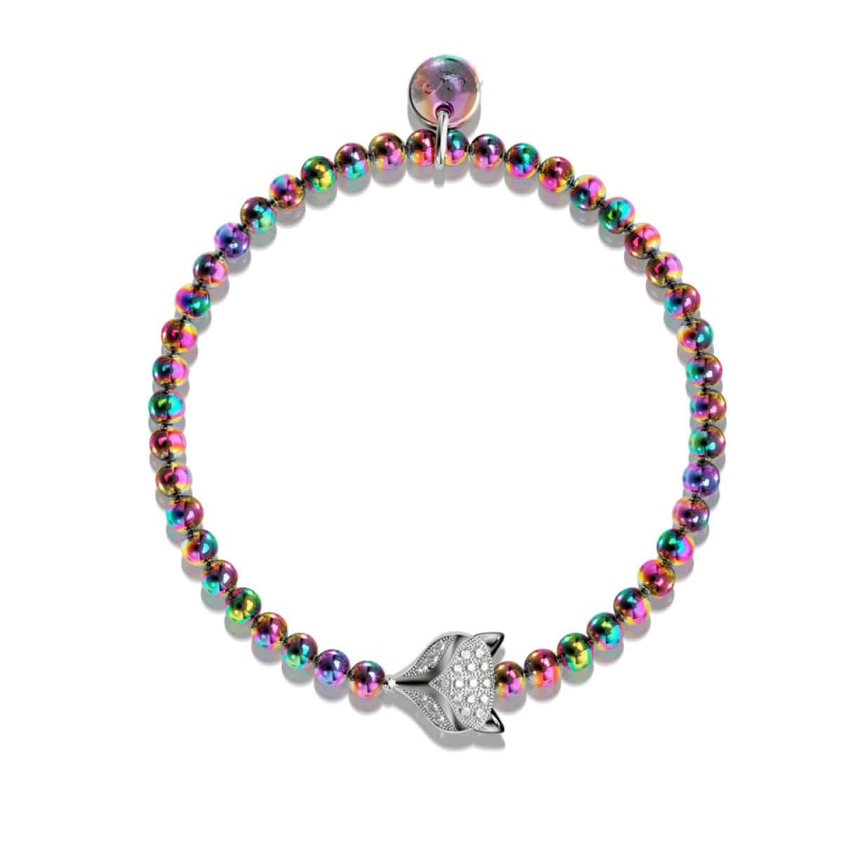 Vixen | Unicorn Silver | Crystal Fox Bracelet