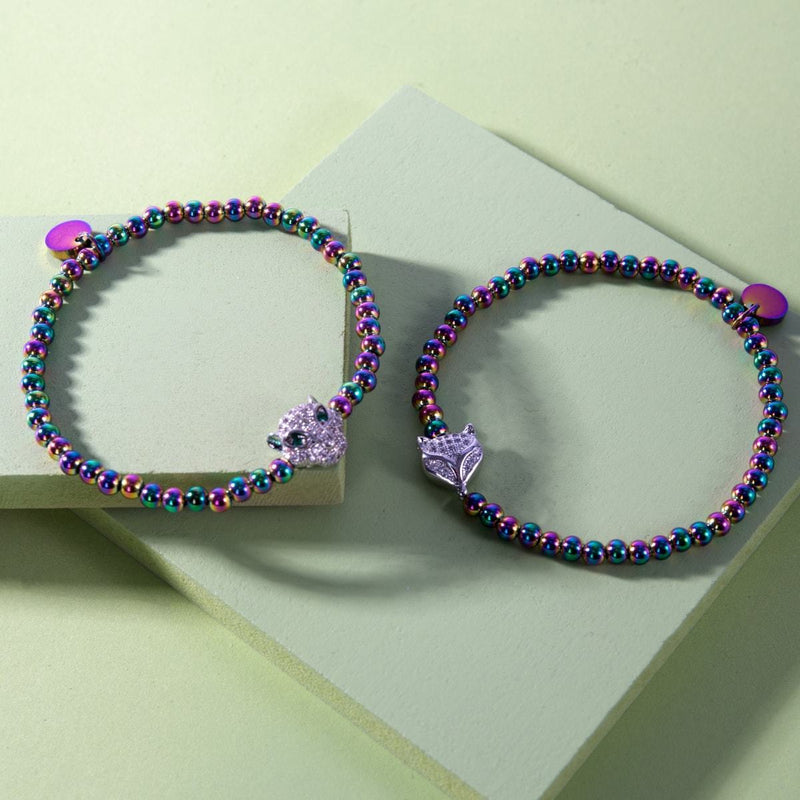 Vixen | Unicorn Silver | Crystal Fox Bracelet