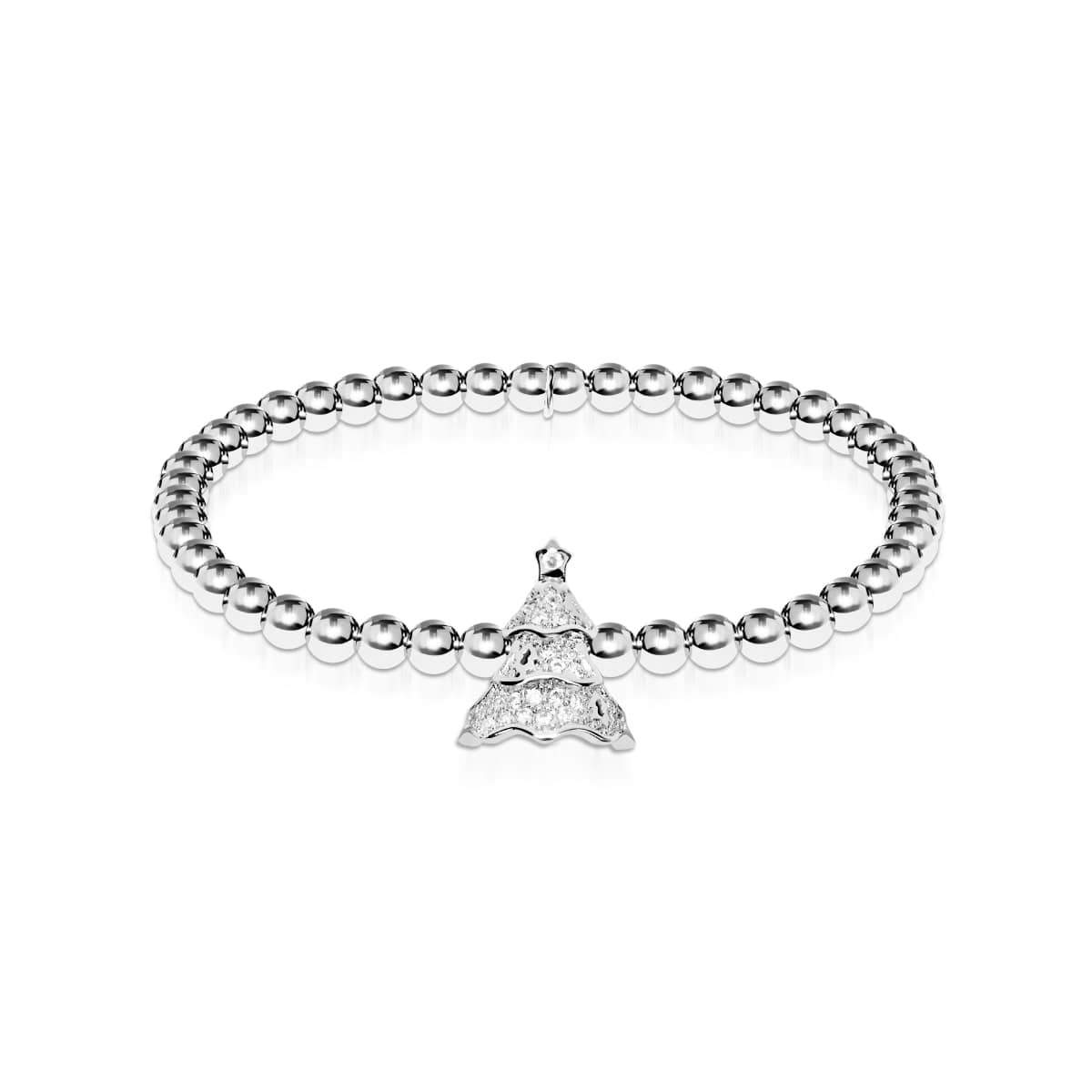 Evergreen | Silver | Crystal Holiday Tree