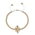 Queen | 18k Gold | Crystal Honeybee Macrame Charmballa Bracelet