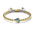 Kite | 18k Gold & Cream | Enamel | Crystal Macrame Charmballa Bracelet