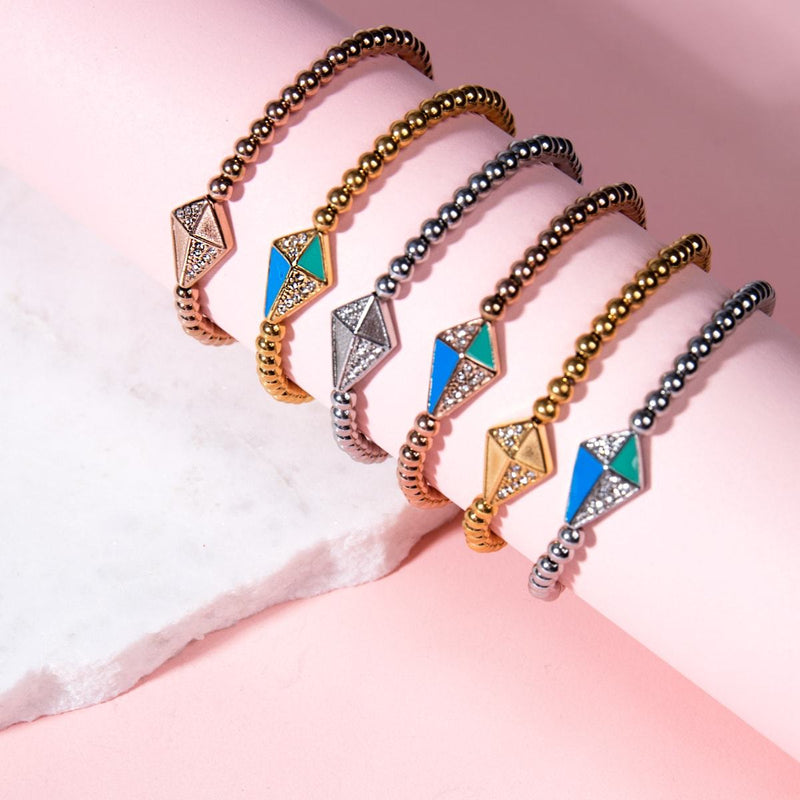 Kite | 18k Rose Gold | Crystal Charm Bracelet