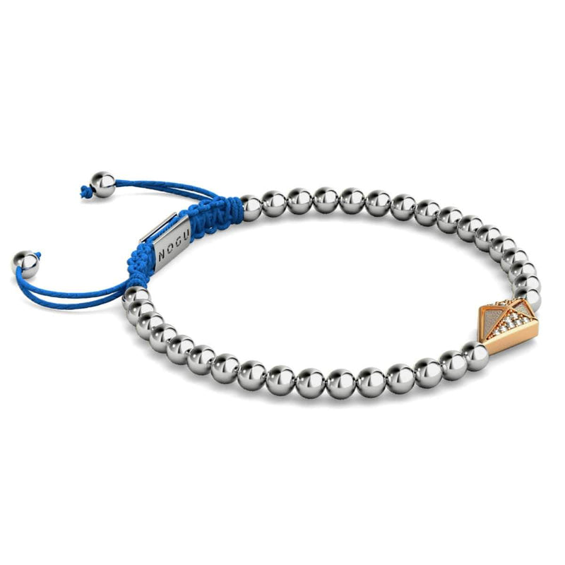 Kite | 18k Rose Gold & Silver & Blue | Crystal Macrame Charmballa Bracelet