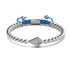 Kite | Silver & Blue | Crystal Macrame Charmballa Bracelet