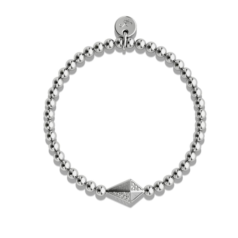 Kite | Silver | Crystal Charm Bracelet