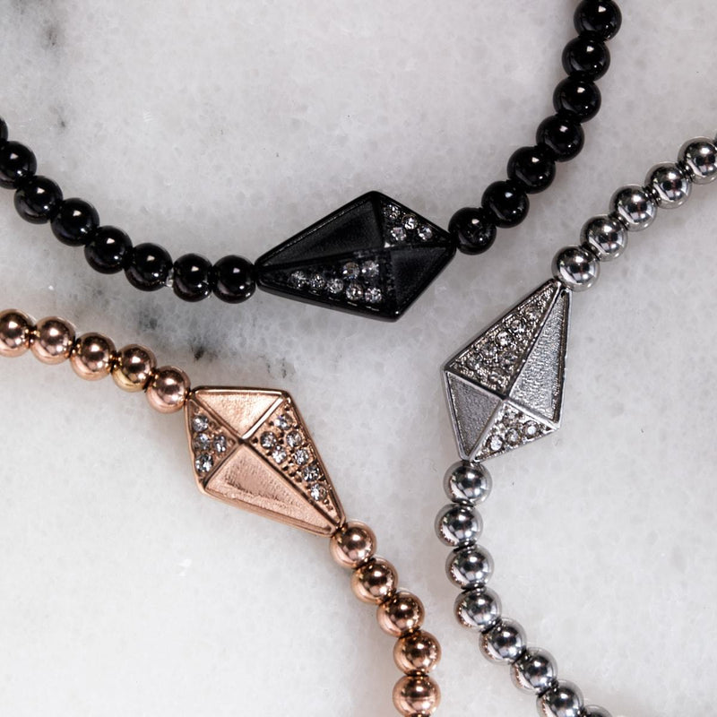 Kite | Silver | Crystal Charm Bracelet