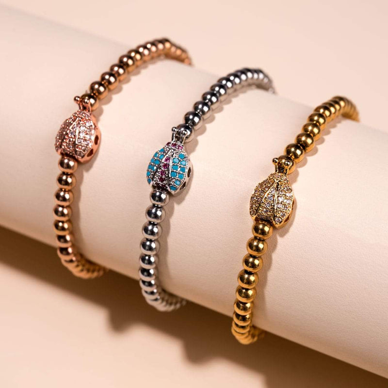 Lucky Bug | 18k Rose Gold | Crystal Ladybug