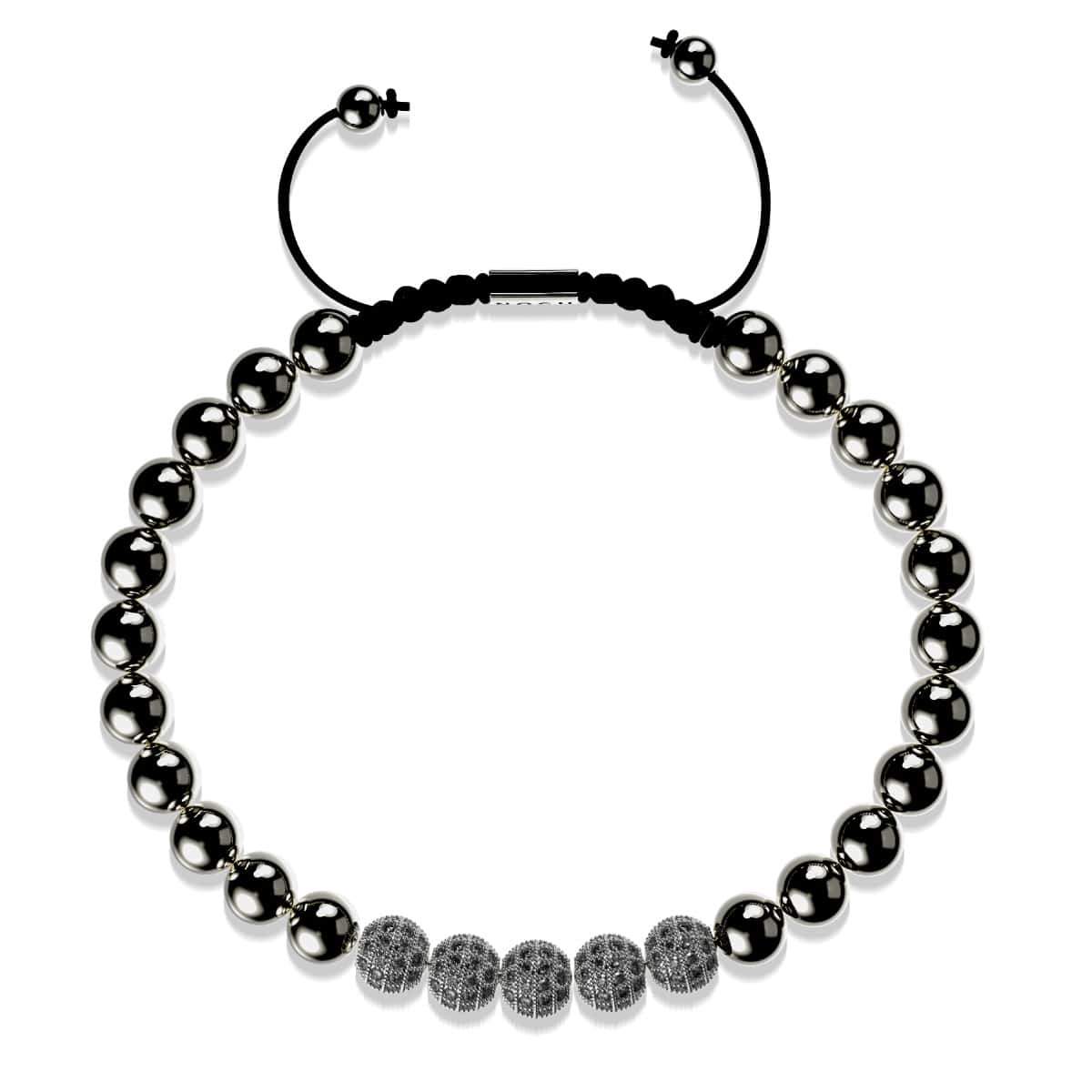 Gunmetal | Crystal Pavé Gala Bracelet | Black