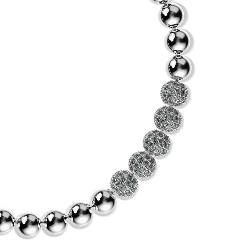 Silver | Crystal Pavé Gala Bracelet | Black