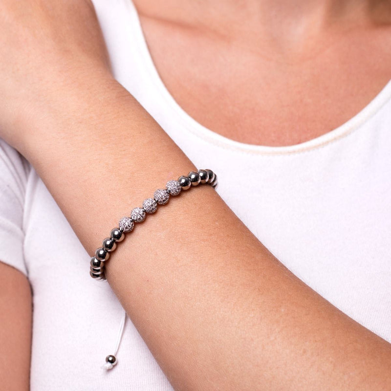 Silver | Crystal Pavé Gala Bracelet | White