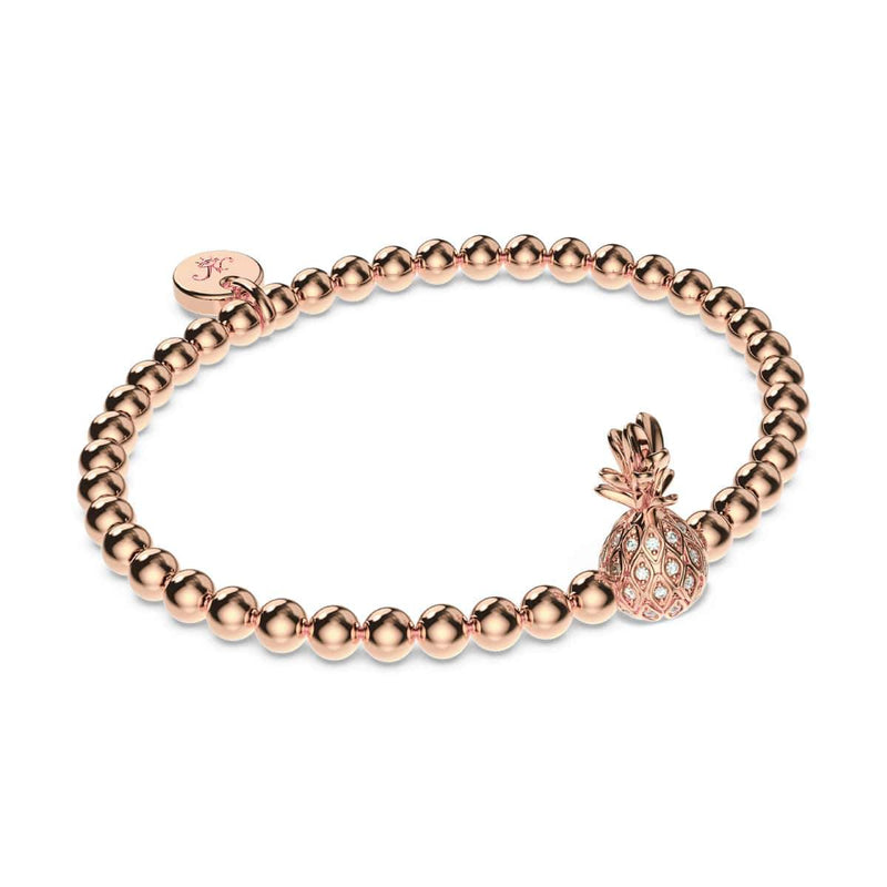 Piña Colada | 18k Rose Gold | Crystal Pineapple Bracelet