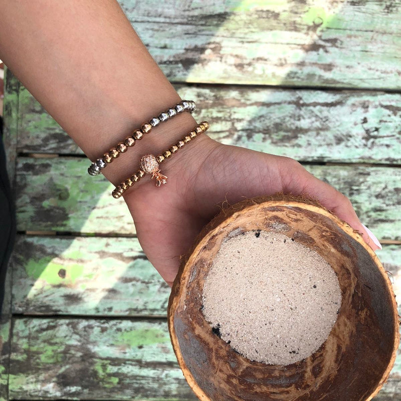 Piña Colada | 18k Rose Gold | Crystal Pineapple Bracelet