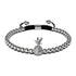 Pina Colada | Silver | Black | Crystal Pineapple | Macrame Charmballa Bracelet