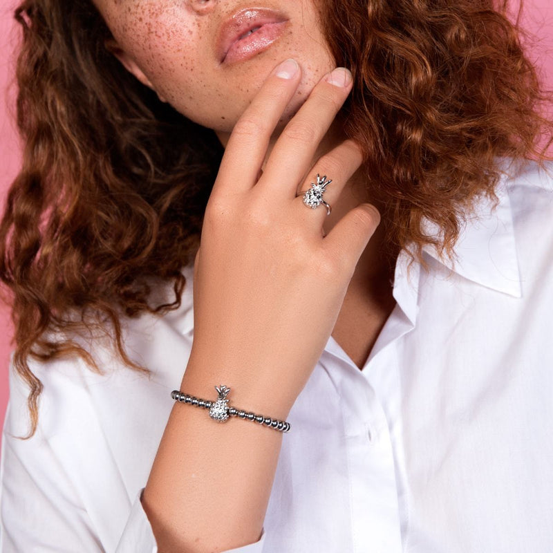 Piña Colada | Silver | Crystal Pineapple Bracelet