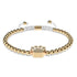 Paw | 18k Gold | White | Crystal Pup Print | Macrame Charmballa Bracelet