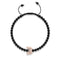 Crystal Sea Crab | 18k Rose Gold & Gunmetal | Black | Macrame Charmballa Bracelet