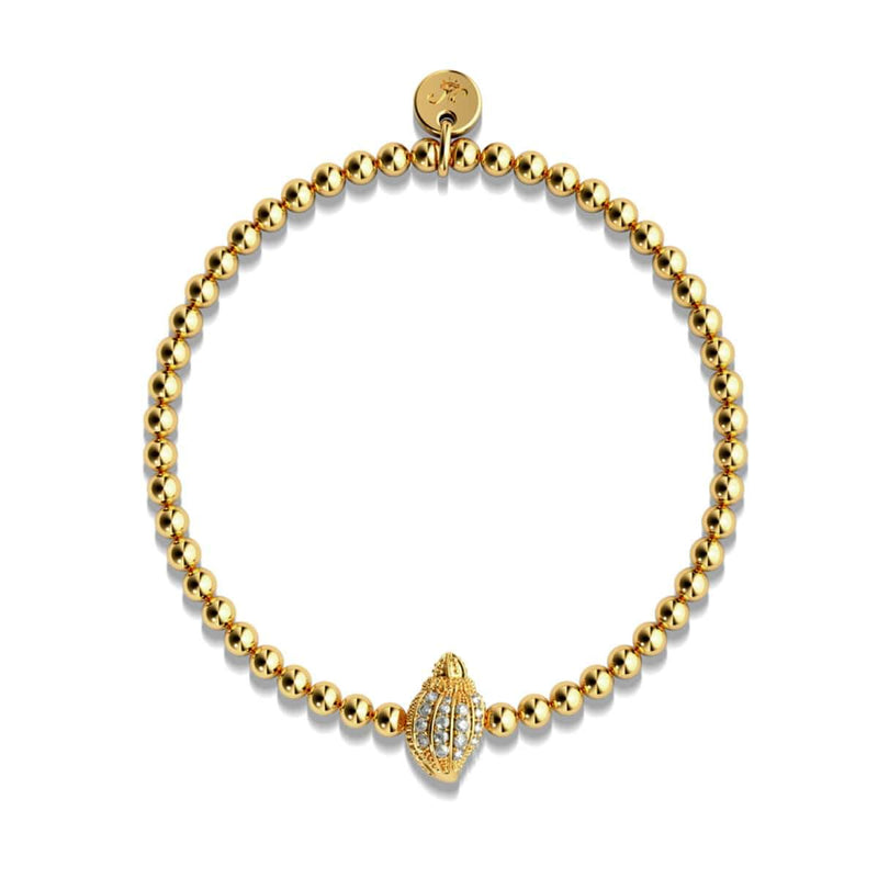 Isla | 18k Gold | Crystal Conch Shell Charm Bracelet