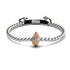 Isla | 18k Rose Gold & Silver | Crystal Conch Shell Macrame Charmballa Bracelet