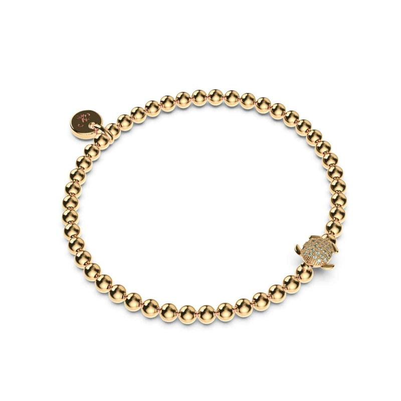 Tortuga | 18k Gold | Crystal Sea Turtle Bracelet