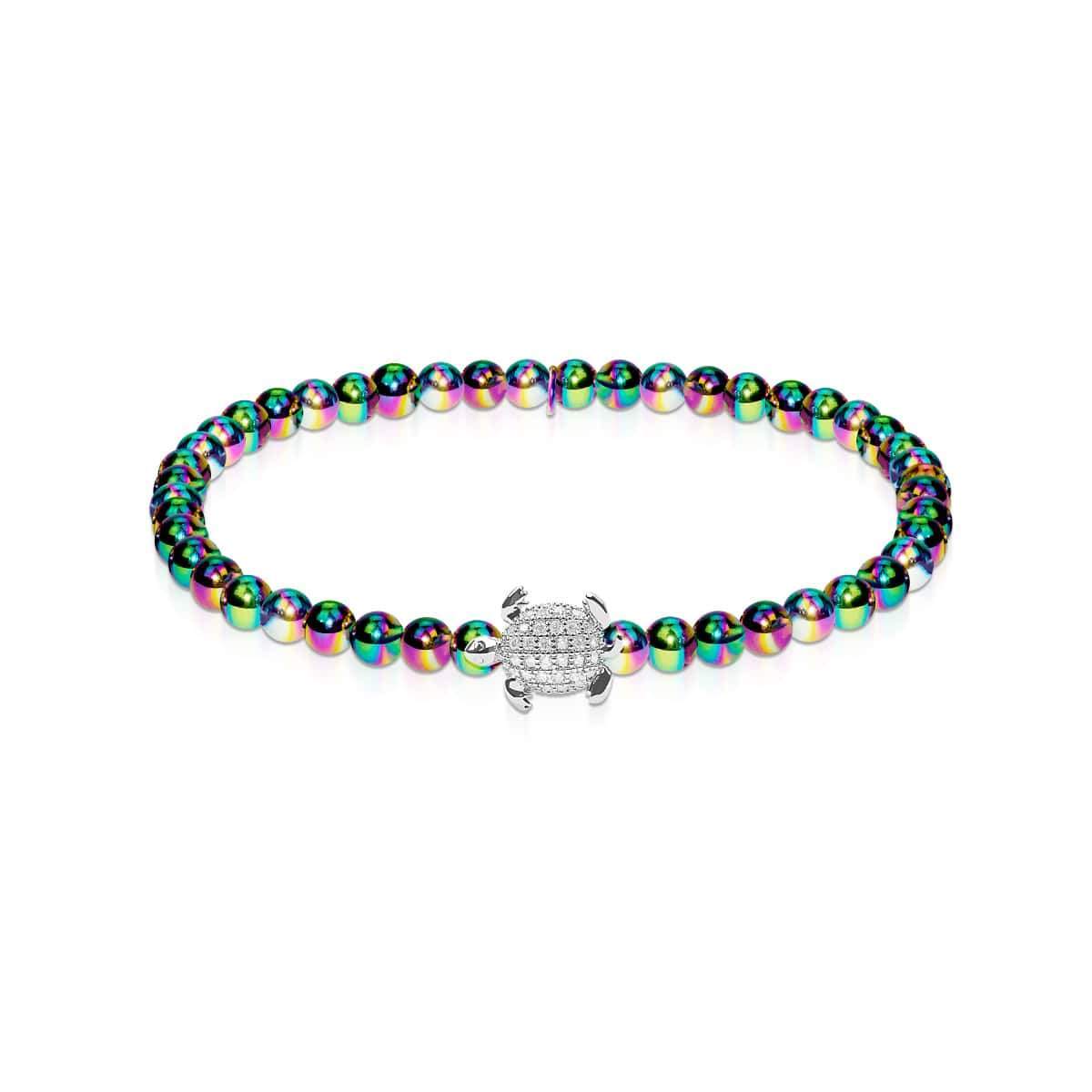 Tortuga | Unicorn Silver | Crystal Sea Turtle Bracelet
