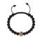 Balance | 18k Rose Gold & Gunmetal | Black | Crystal Yin Yang | Macrame Charmballa Bracelet