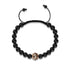 Balance | 18k Rose Gold & Gunmetal | Black | Crystal Yin Yang | Macrame Charmballa Bracelet